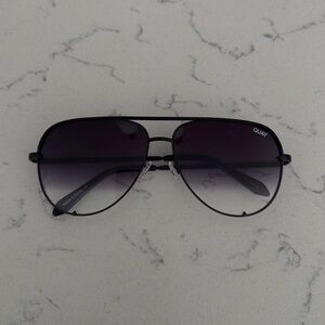 Quay Black Aviator Sunglasses